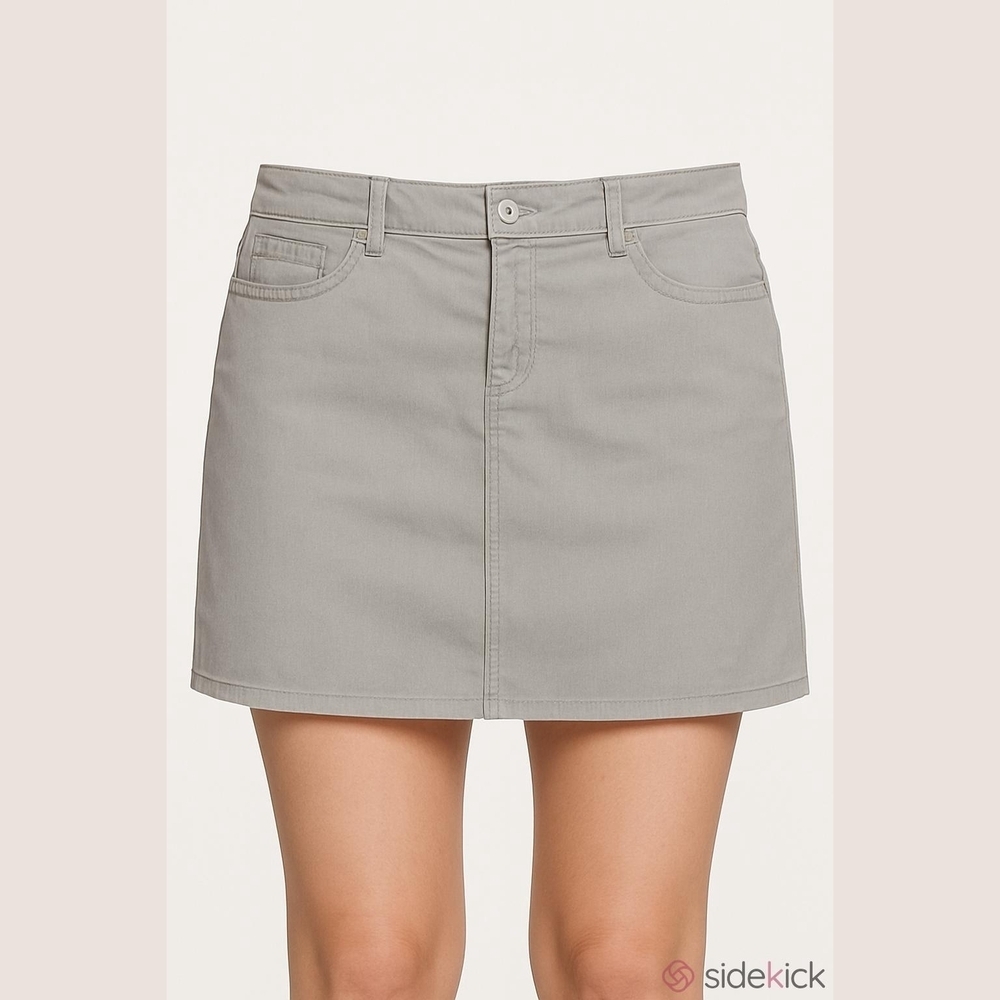 Twik By Simons Gray Denim Mini Skirt Size US 11